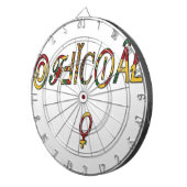 Invertierte "OFFIZIELLE" Symbolkunst Dartscheibe (Vorderseite rechts)