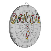 Invertierte "OFFIZIELLE" Symbolkunst Dartscheibe (Vorderseite Links)