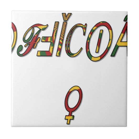 Invertierte "OFFIZIELLE" Symbolkunst Fliese (Vorderseite)