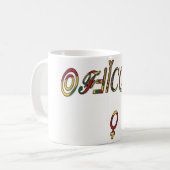 Invertierte "OFFIZIELLE Symbolkunst Kaffeetasse (Vorderseite Links)