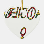 Invertierte "OFFIZIELLE Symbolkunst Keramikornament (Vorne)