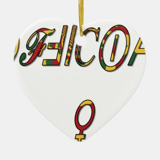 Invertierte "OFFIZIELLE Symbolkunst Keramikornament (Vorne)