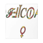 Invertierte "OFFIZIELLE" Symbolkunst Notizblock (Vorderseite)