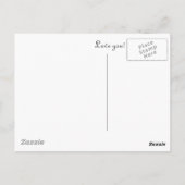 invertierte Rose Postkarte (Rückseite)