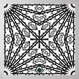 Invertierter Blick Glas Kreuz Poster