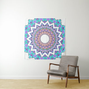 Invertierter konfliktreicher Mandala Wandteppich