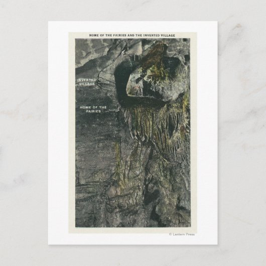 Invertiertes Dorf und Zuhause der Fairies View Postkarte (Vorderseite)