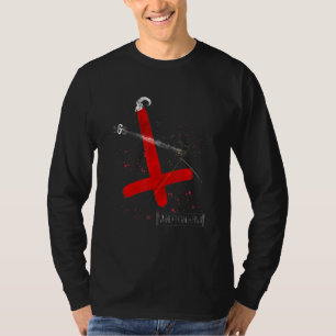 Invertiertes Kreuz gegen Christus Satan 666 Lucife T-Shirt