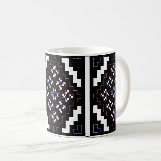 Invertiertes Mosaik Kaffeetasse (VorderseiteRechts)