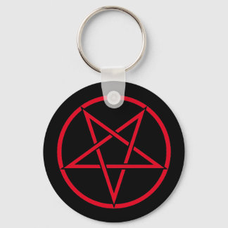 Invertiertes Pentagramm (Pentagrammfarbe anpassbar Schlüsselanhänger