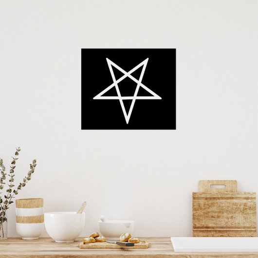 Invertiertes Pentagramm Poster (Küche)