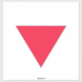 invertiertes rotes Dreieck Aufkleber (Blatt)