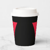 invertiertes rotes Dreieck Pappbecher (Links)