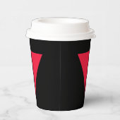 invertiertes rotes Dreieck Pappbecher (Rechts)