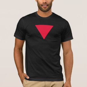 invertiertes rotes Dreieck T-Shirt
