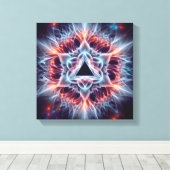 Invertiertes Sternenblut: Fraktal-Illusion bricht Leinwanddruck (Insitu (Holzboden))