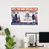 Investieren Sie Ihr Geld mit Uncle Sam Poster (Heimbüro)
