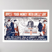 Investieren Sie Ihr Geld mit Uncle Sam Poster (Vorne)
