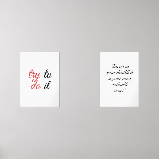 Investieren Sie in Ihre Gesundheit, es ist der wer Bilderwand Sets (Vorderseite)