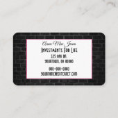 Investieren Sie in Ihre Neon Sign Business Card Visitenkarte (Rückseite)