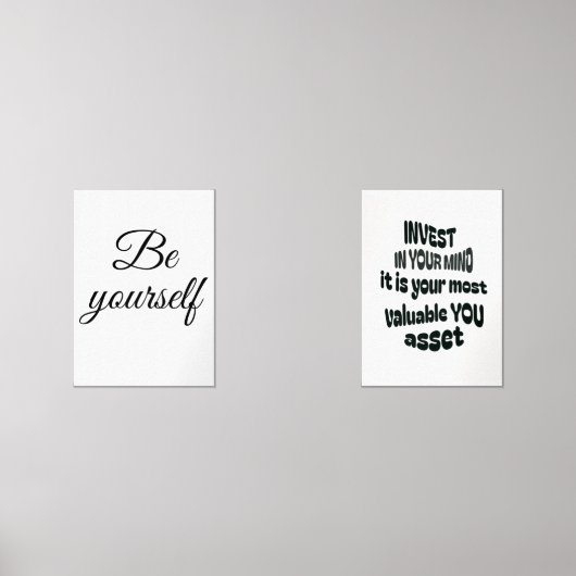 Investieren Sie in Ihren Geist, es ist das Wertvol Bilderwand Sets (Vorderseite)