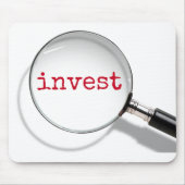 Investieren Sie Text unter "Glass Mouse Pad" Mousepad (Vorne)