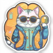investigator cat aufkleber (Vorderseite)