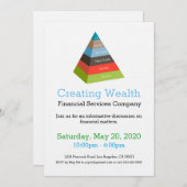 Investitions-Pyramide-Diagramm-Finanzeinladung Einladung (Vorne/Hinten)