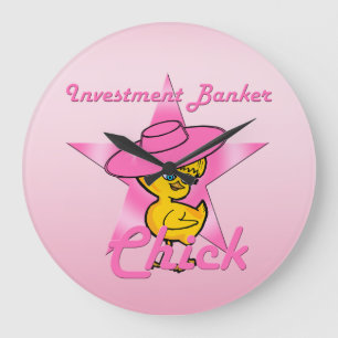 Investmentbank Chick #8 Große Wanduhr