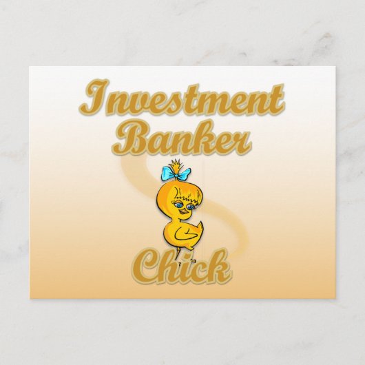 Investmentbank Chick Postkarte (Vorderseite)