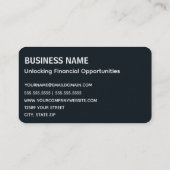 Investmentbank Visitenkarte (Rückseite)