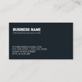 Investmentbanker Finance Telefonnummerkarte (Rückseite)