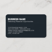 Investmentbanker Finance Visitenkarte (Rückseite)