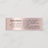 Investments Finance Reisen Blog Weltkarte Gold Mini Visitenkarte (Rückseite)