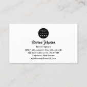 Investments Finance Wedding Travel Black Rose Visitenkarte (Rückseite)