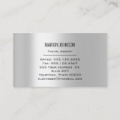 Investments Finance Wedding Travel World Gray Visitenkarte (Rückseite)