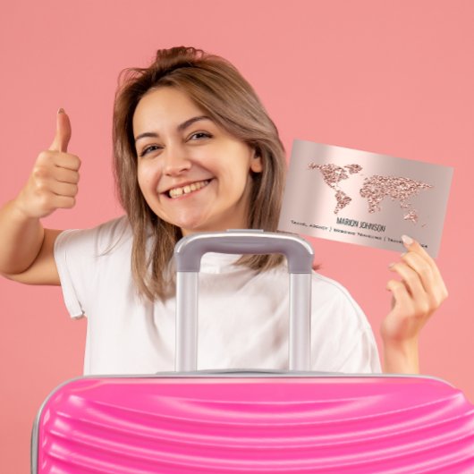 Investments Finance Wedding Travel World Rose Visitenkarte