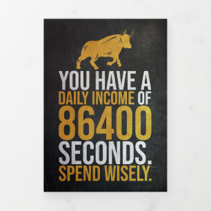 Investor 86400 Seconds Daily Income Dreifach Gefaltete Karte