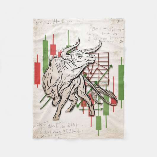 Investor Bears And Bulls Market Fleecedecke (Vorderseite)
