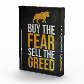 Investor Buy Fear Sell Greed Trader Fotoblock (Rechts)