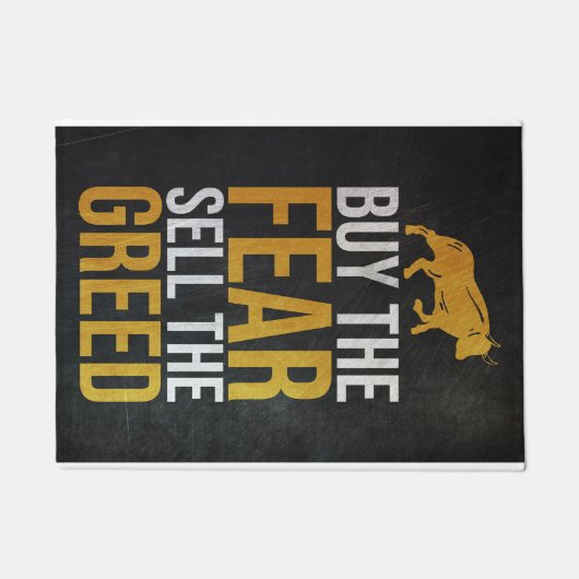 Investor Buy Fear Sell Greed Trader Fußmatte (Vorderseite)