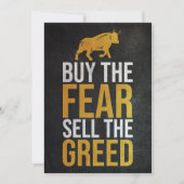 Investor Buy Fear Sell Greed Trader Save The Date (Vorderseite)