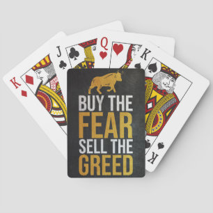 Investor Buy Fear Sell Greed Trader Spielkarten