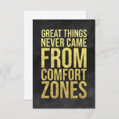 Investor Comfort Zones Dankeskarte (Vorne/Hinten)