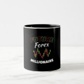 Investor Future Forex Millionaire Zweifarbige Tasse (Mittel)