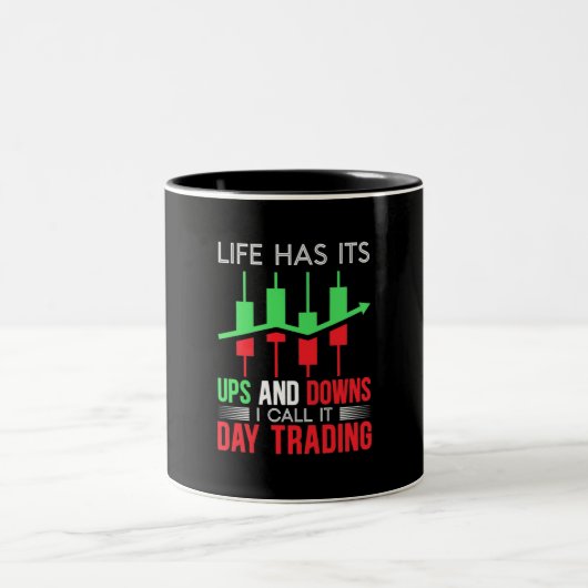 Investor I Call It Day Trading Zweifarbige Tasse (Mittel)