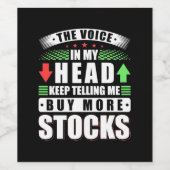 Investor In My Head Buy More Stocks Weinetikett (Einzelnes Label)