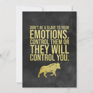 Investor Kontrolliere deine Emotionen Einladung