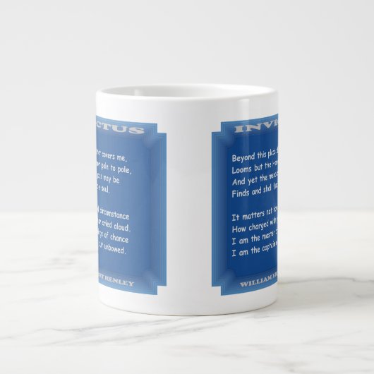 Invictus durch William Ernst Henley Jumbo-Tasse (Vorderseite)