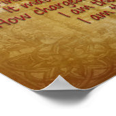 Invictus, Gedicht auf Pergament Blick Hintergrund Poster (Ecke)